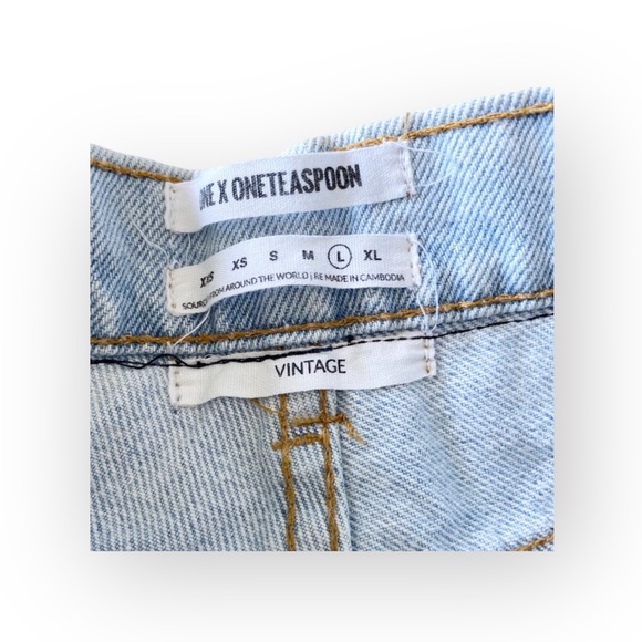 HTF: One Teaspoon ☻︎ One of a Kind Vintage Roller Shorts ☻︎ Embroidery + Leather - Picture 10 of 16